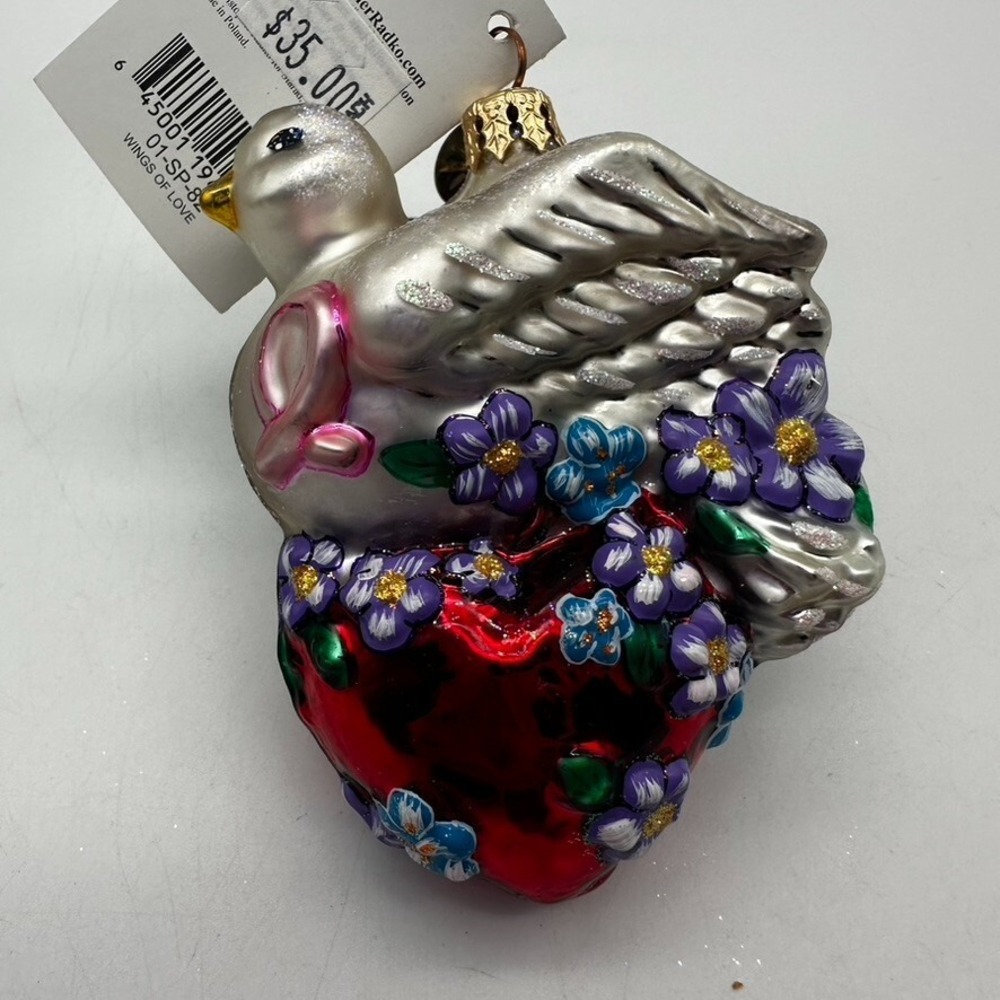 2001 Christopher Radko‎ wings of love 3.5" ornament 01-SP-82